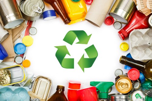 Recyclable construction materials sorted for disposal